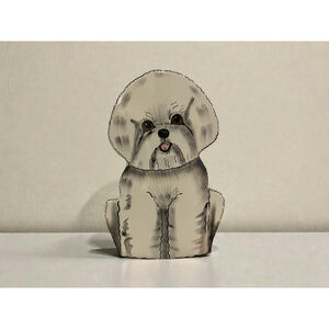 Dogs by Nina Bichon Frise Ceramic Vase Nina Lyman 13”
